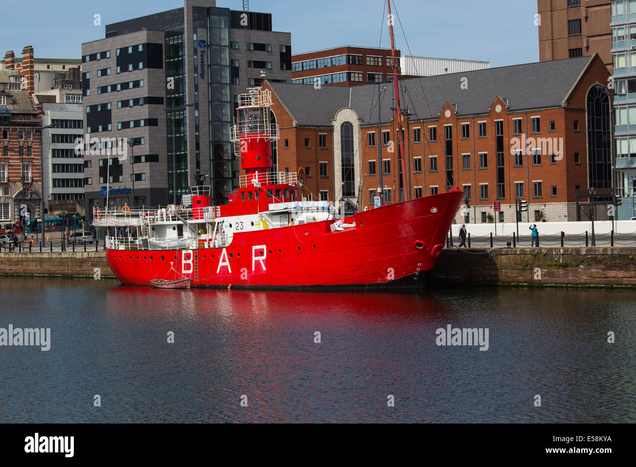 Light Ship Moored at the Canning Dock in the City of Liverpool