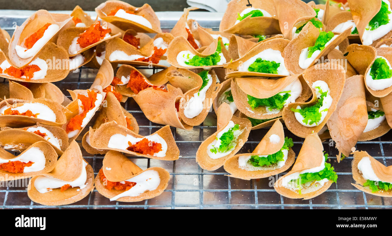 Thai sweets in a night market in Thailand Stock Photo - Alamy
