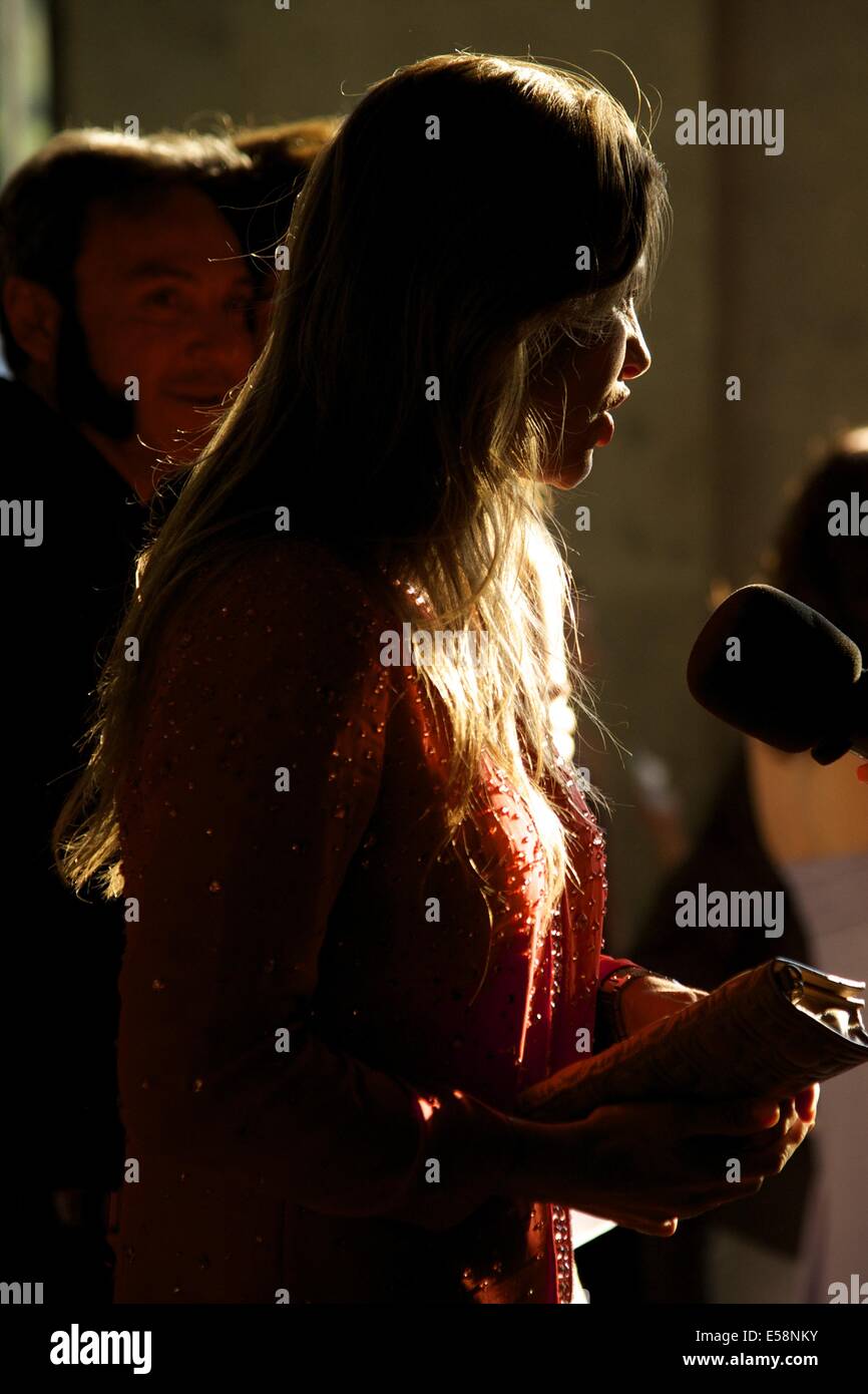 Madrid, Spain. 23rd July, 2014. Genoveva Casanova attends Alejandro Fernandez show at Teatro Real on July 23, 2014 in Madrid Credit:  Jack Abuin/ZUMA Wire/Alamy Live News Stock Photo