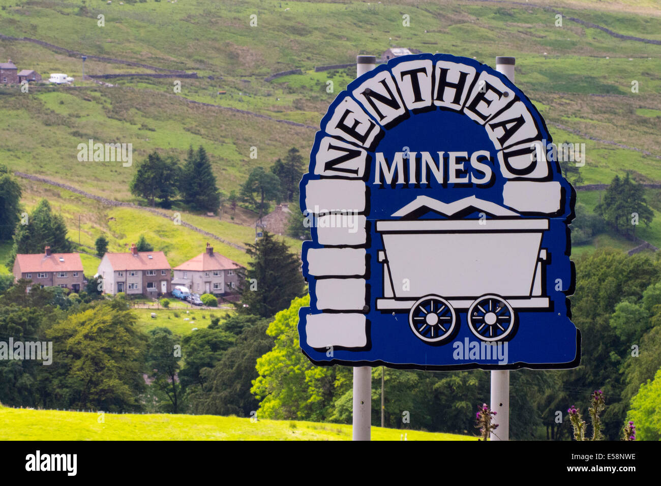 The old mining village on Nenthead near Alston in the North Pennines, Cumbria, UK. Stock Photo