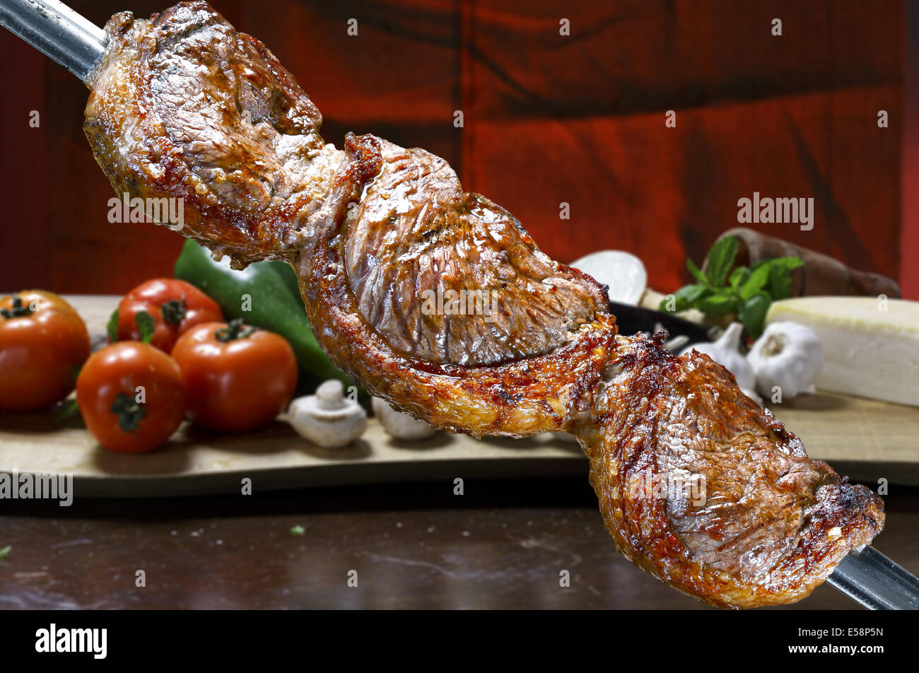 A Brazilian Traditional Barbecue - Fraldinha No Espeto Stock Image - Image  of churrasco, delicious: 186748487