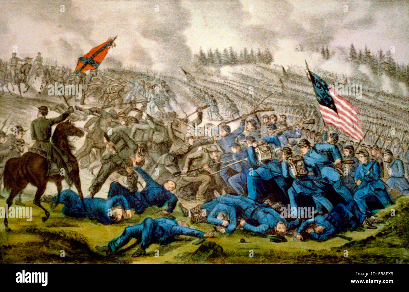 The battle of Petersburg Virginia,  April 2nd 1865, USA Civil War Stock Photo