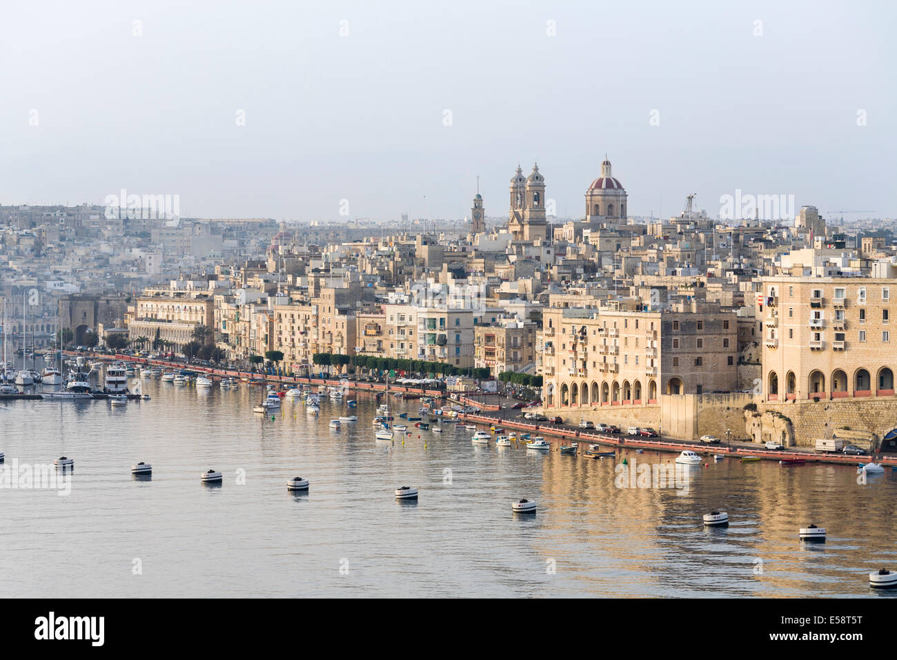 Valletta seafront and harbour, Malta Stock Photo