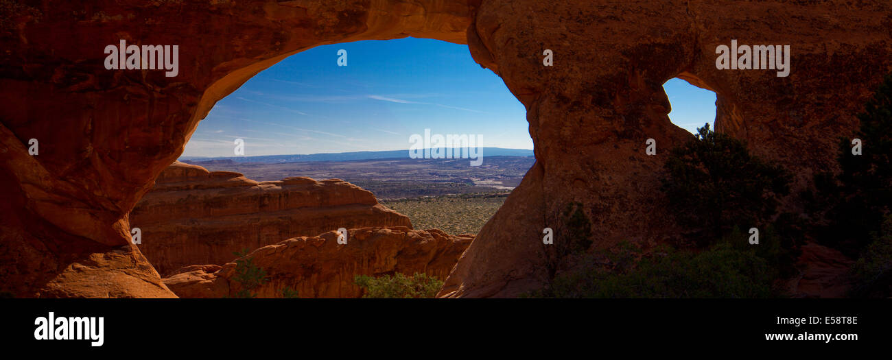 Partition Arch, Arches National Park, Utah. Stock Photo