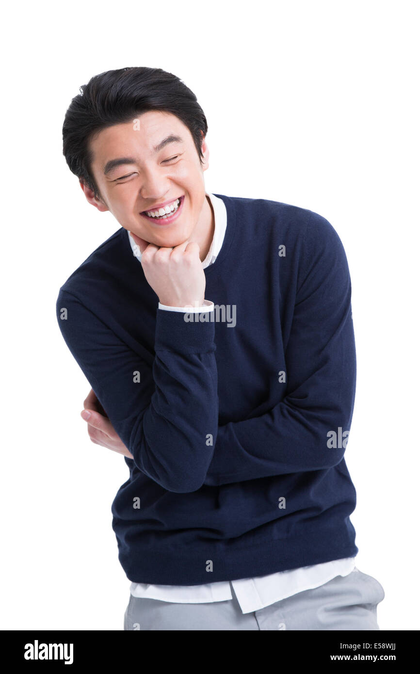 Man thinking happy in hi-res stock photography and images - Alamy