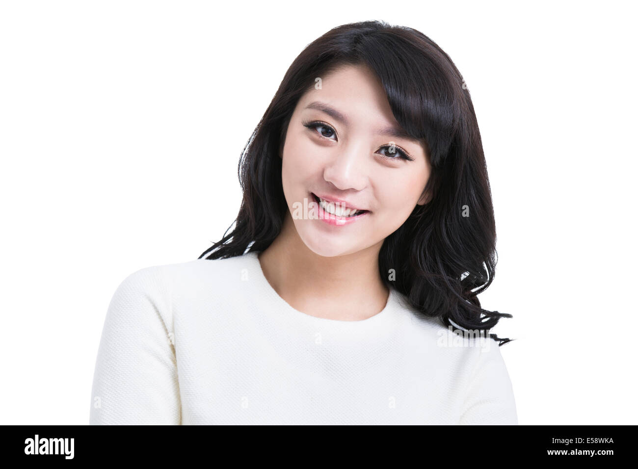 Portrait of cute young woman Stock Photo - Alamy