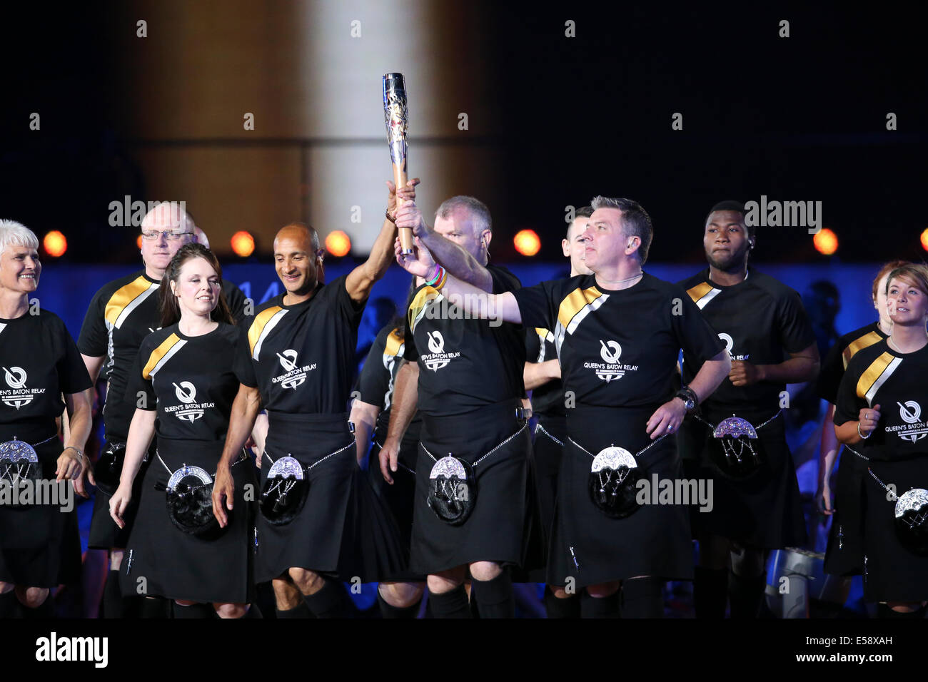 The queens baton 2014 commonwealth games opening ceremony celtic park