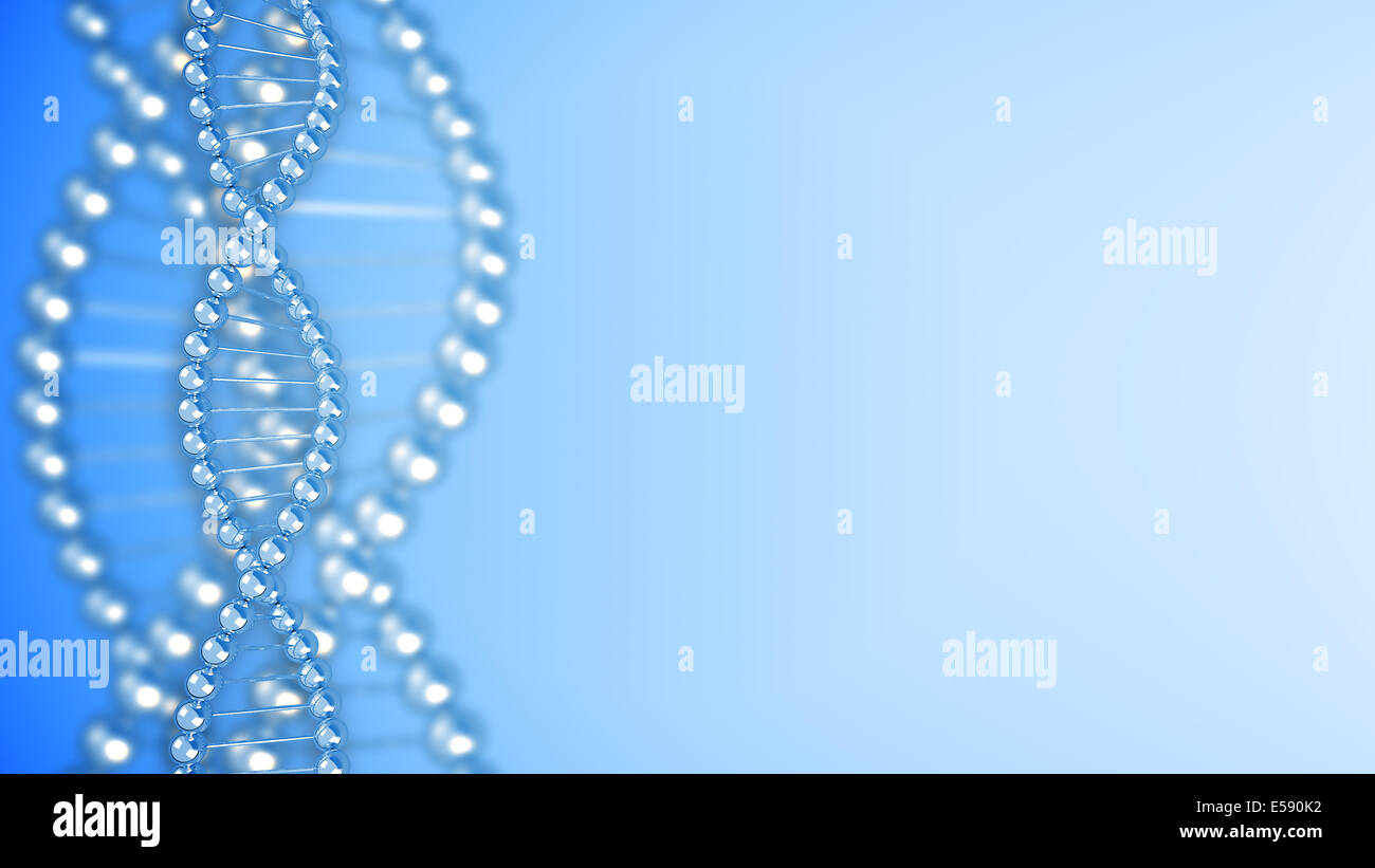 Digital illustration of dna structure in 3D. Background Stock Photo - Alamy