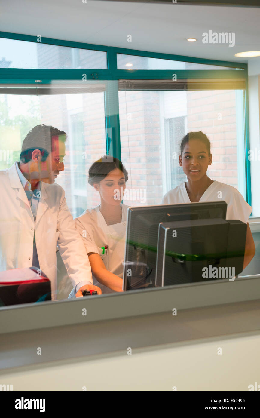 Busy nurses office Stock Photo Alamy