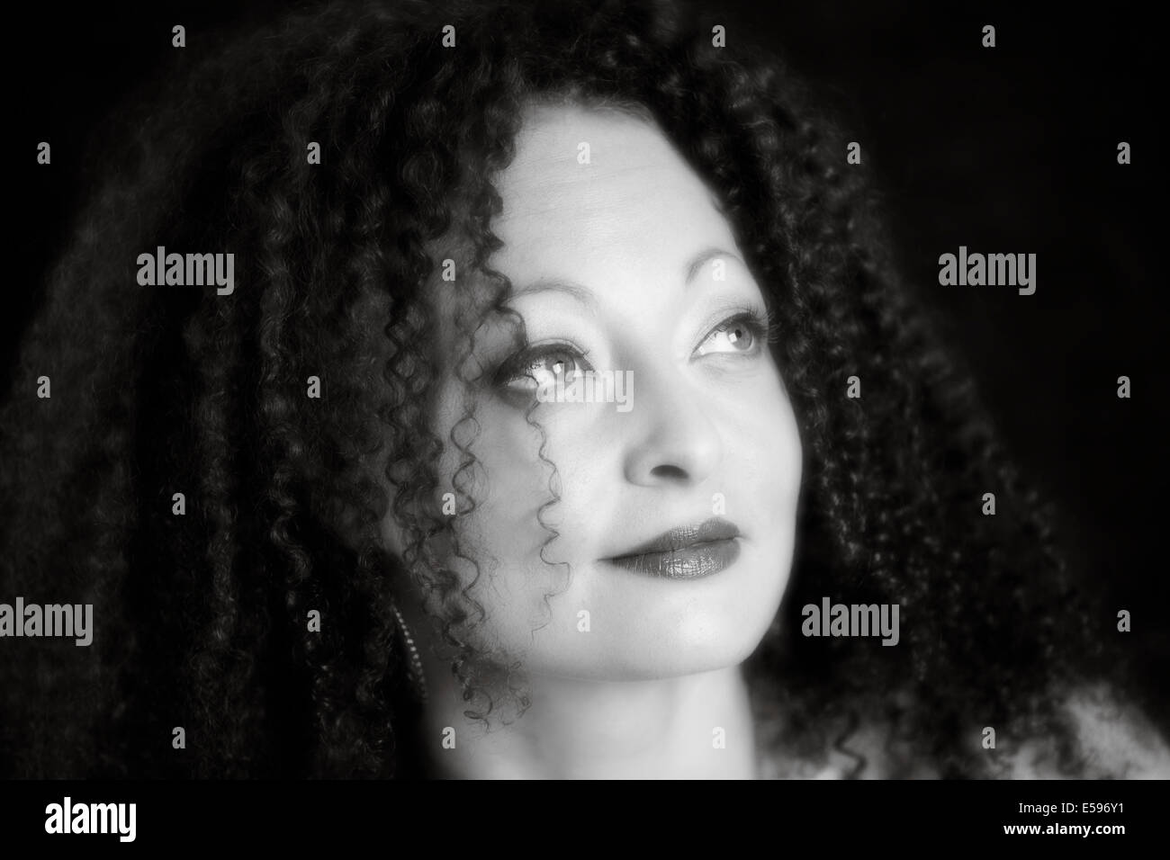 Curly lady hi-res stock photography and images - Alamy