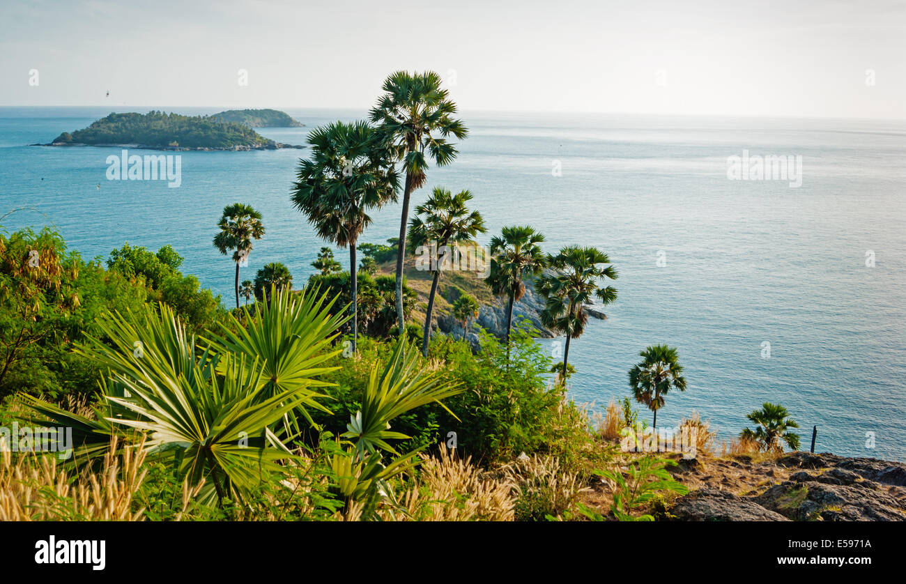 View of the Andaman Sea from the viewing point, Phuket , South of Thailand. Stock Photo