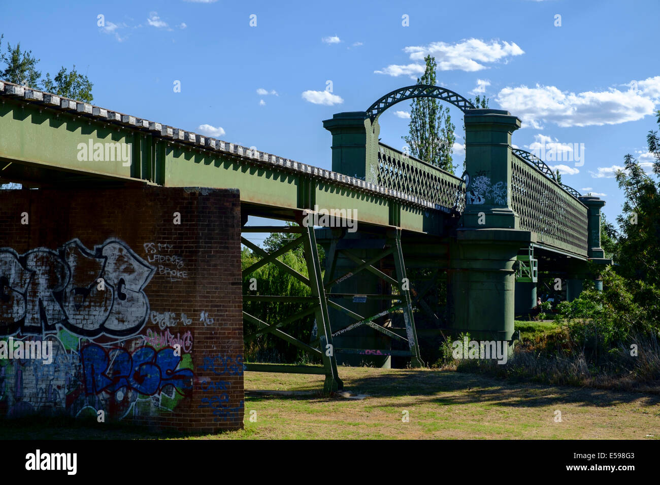Railway bridge in Tamworth, NSW Stock Photo