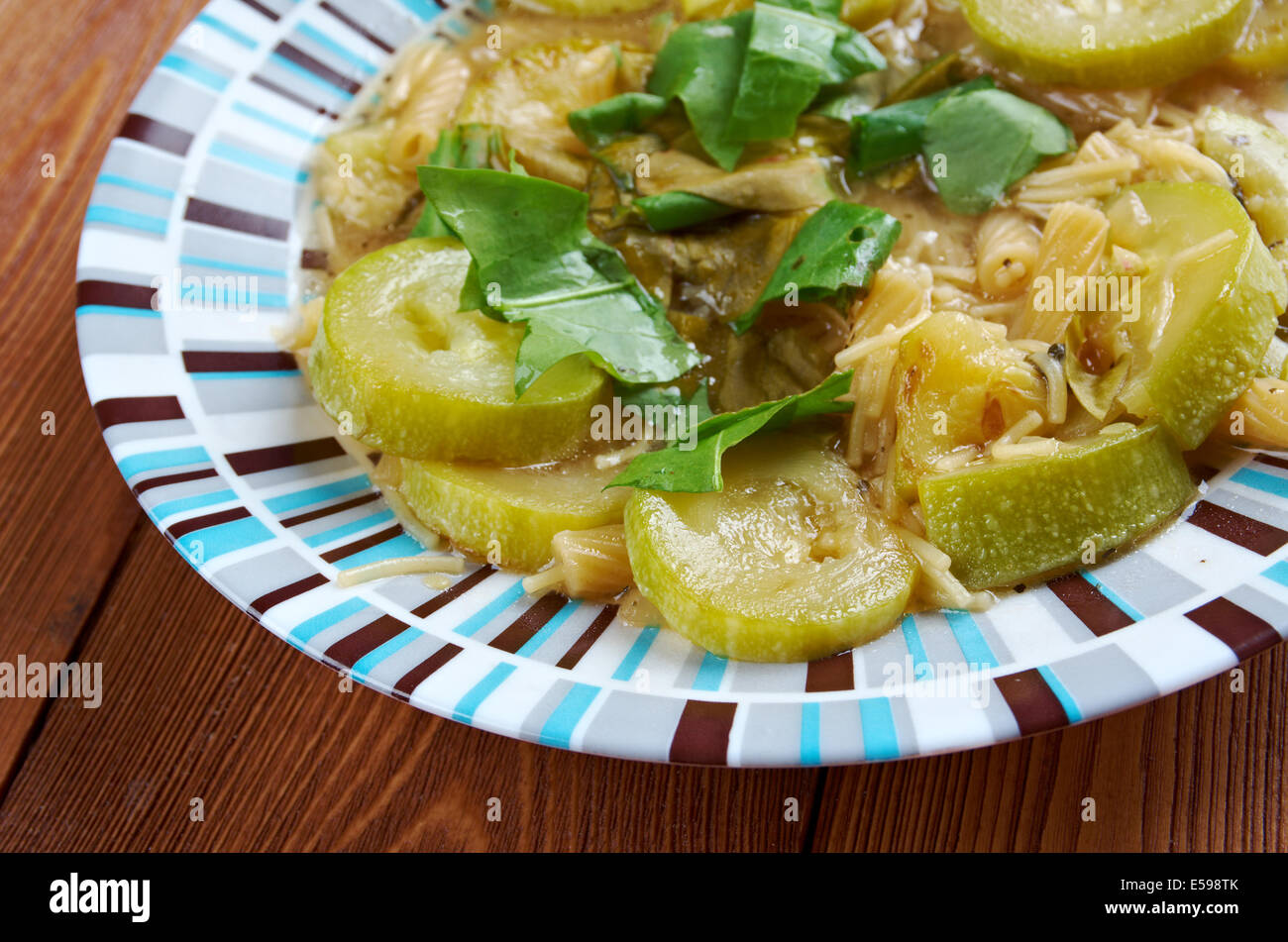 Minestra di zucchine - Italian zucchini soup Stock Photo - Alamy