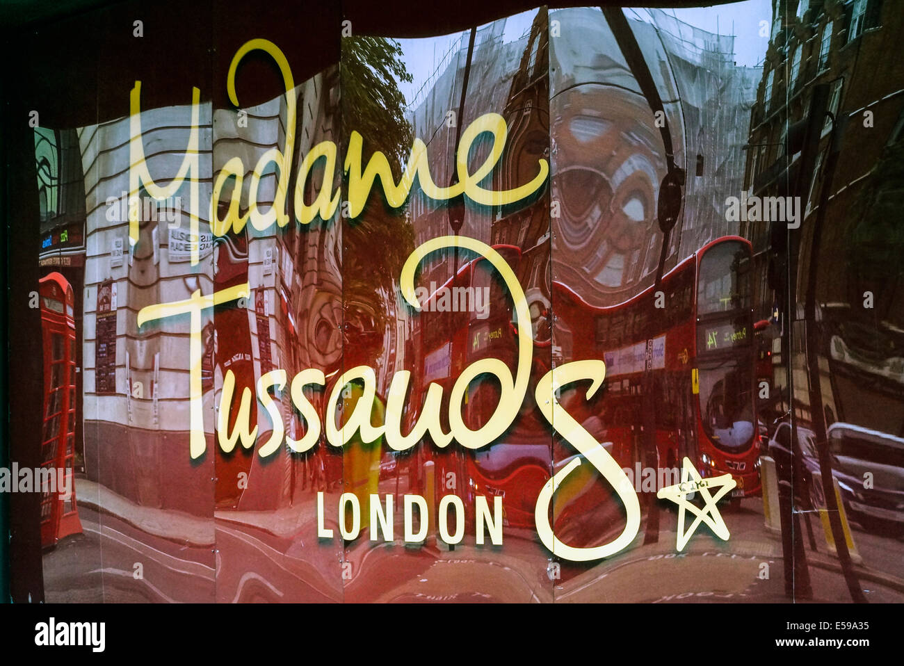 United Kingdom, England, London, Madame Tussauds, Logo on facade Stock Photo