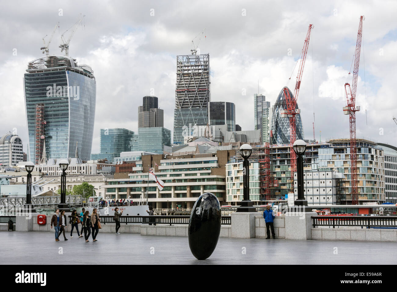 England, London, City of London, view skyscrapers and construction sites at financal district Stock Photo