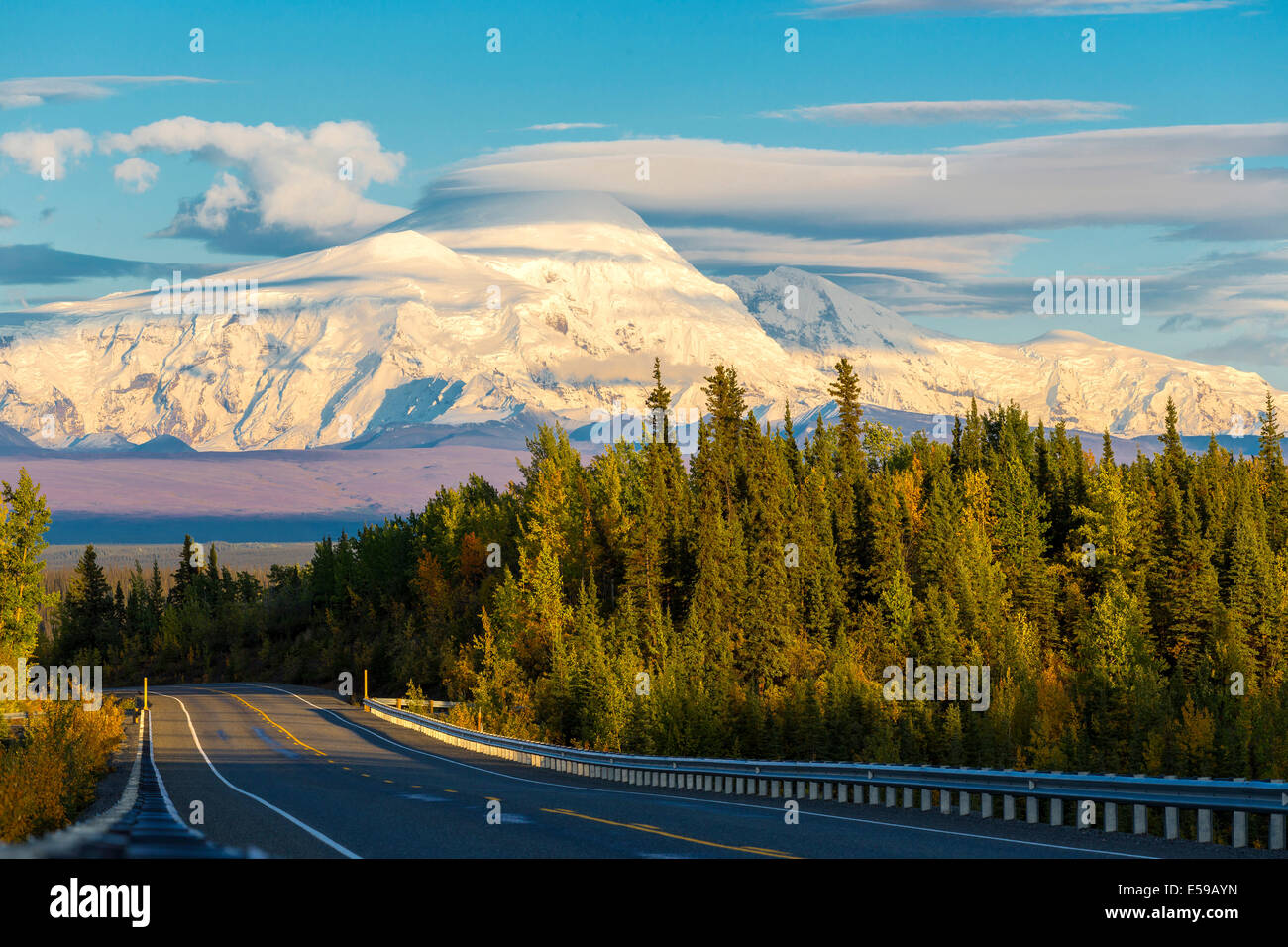 Glenn Highway, Alaska, USA Stock Photo
