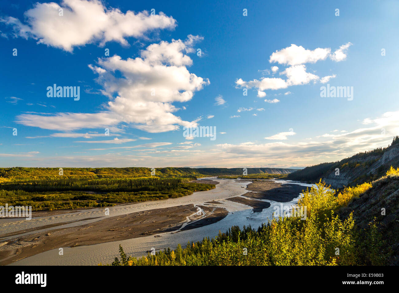 Gakona river in Alaska, USA Stock Photo Alamy