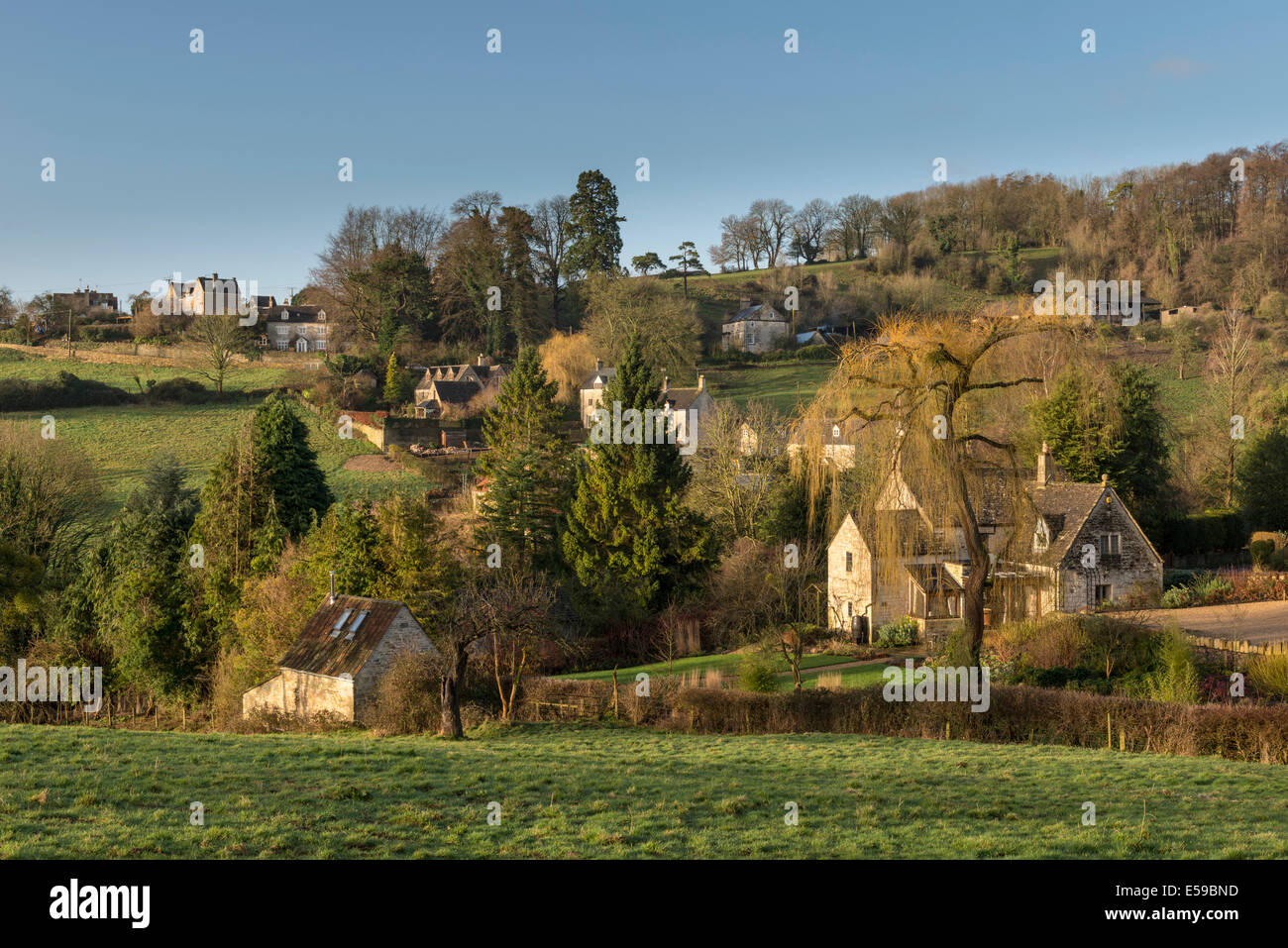 Picturesque Cotswold Village of Pitchcombe, Gloucestershire, UK Stock Photo
