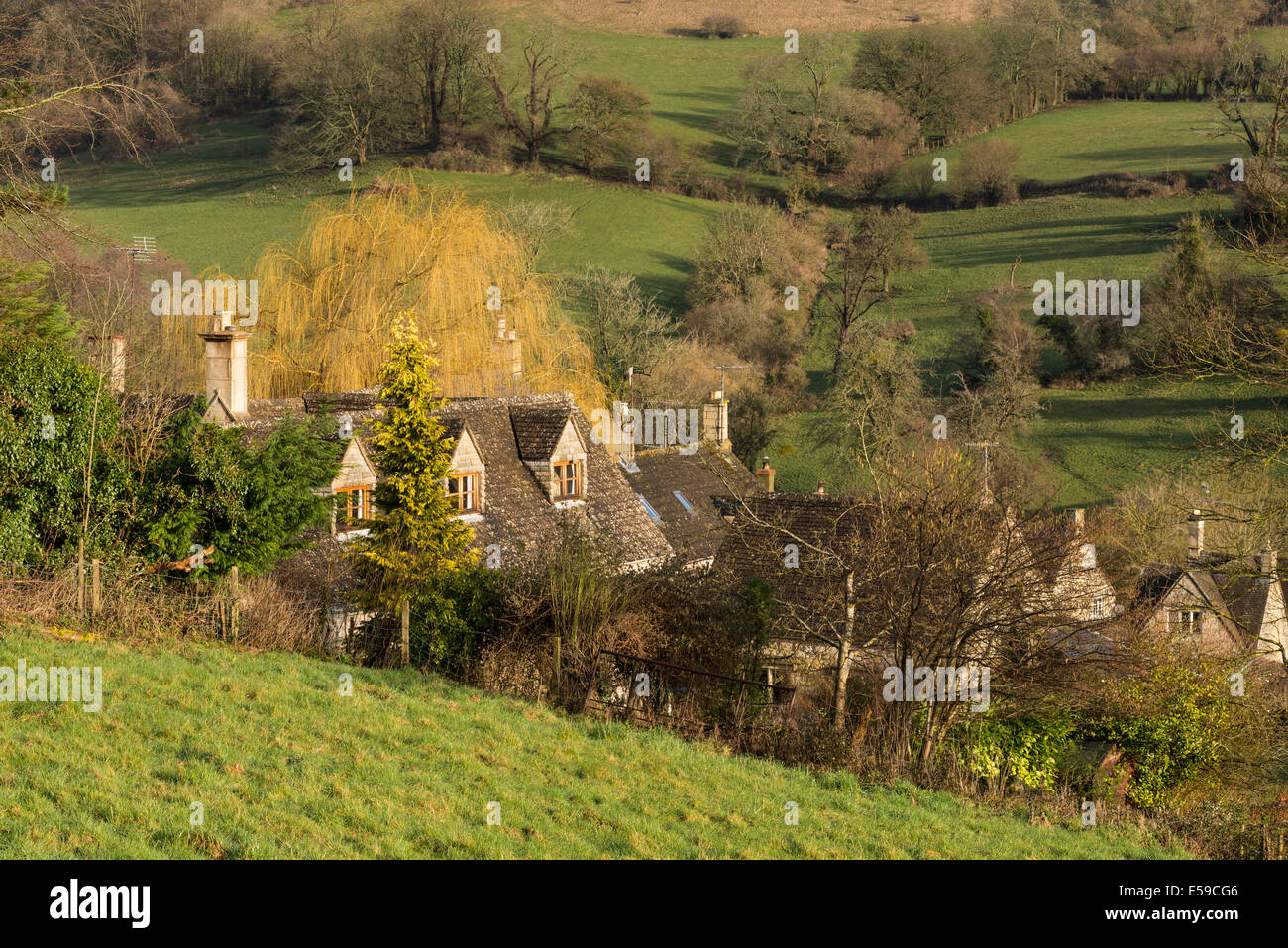 Picturesque Cotswold Village of Pitchcombe, Gloucestershire, UK Stock Photo