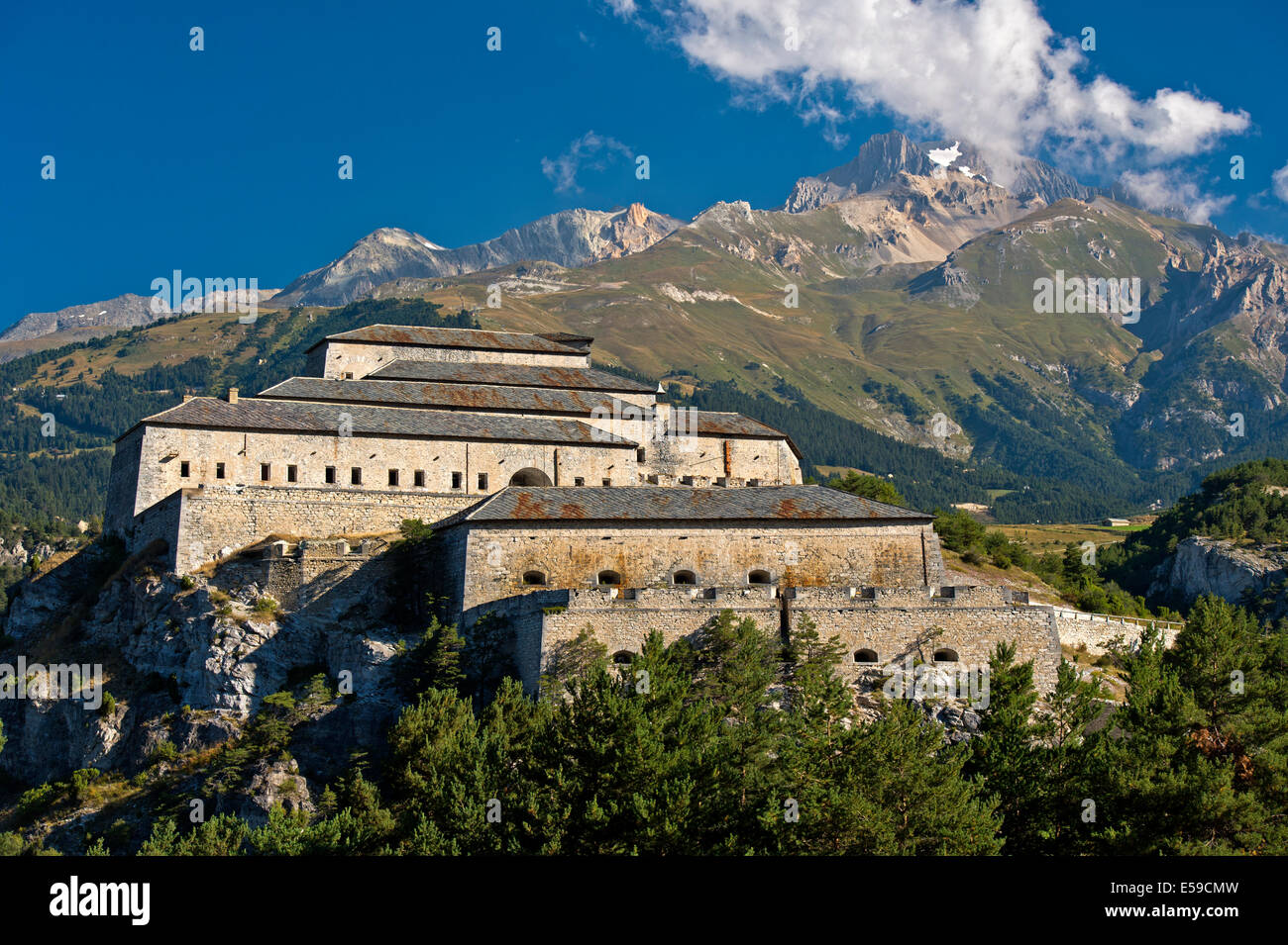 Fort Victor-Emmanuel, Barrière de l'Esseillon, Aussois, Rhône-Alpes, France Stock Photo
