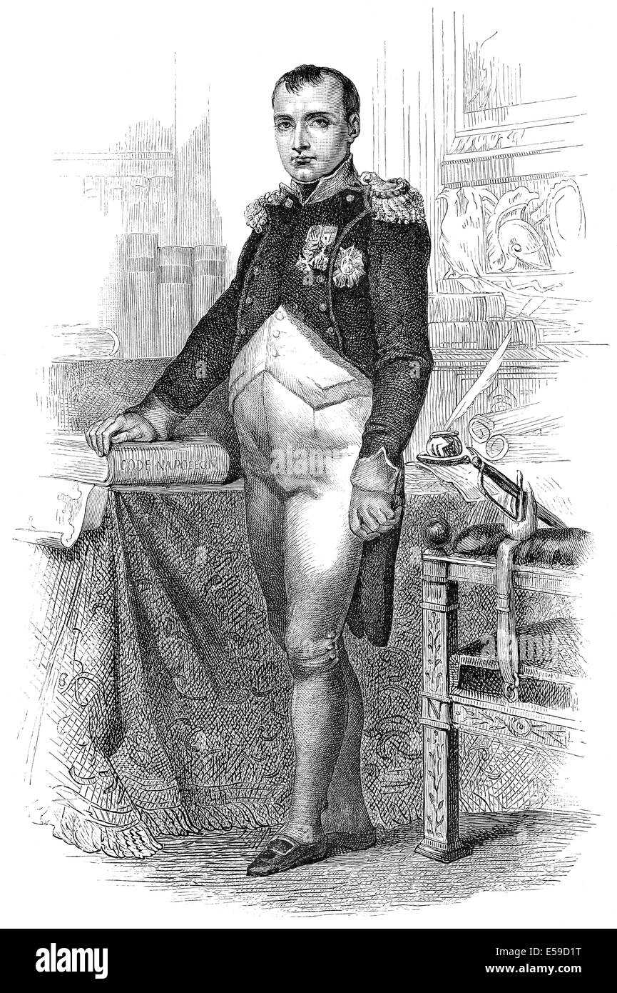 Napoleon Bonaparte, Emperor Napoleon I, 1769 - 1821, a French general, statesman and emperor, Napoleon Bonaparte, Kaiser Napoleo Stock Photo