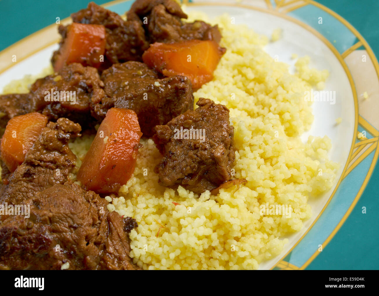 Moroccan Tagine with tender lamb and couscous Stock Photo Alamy