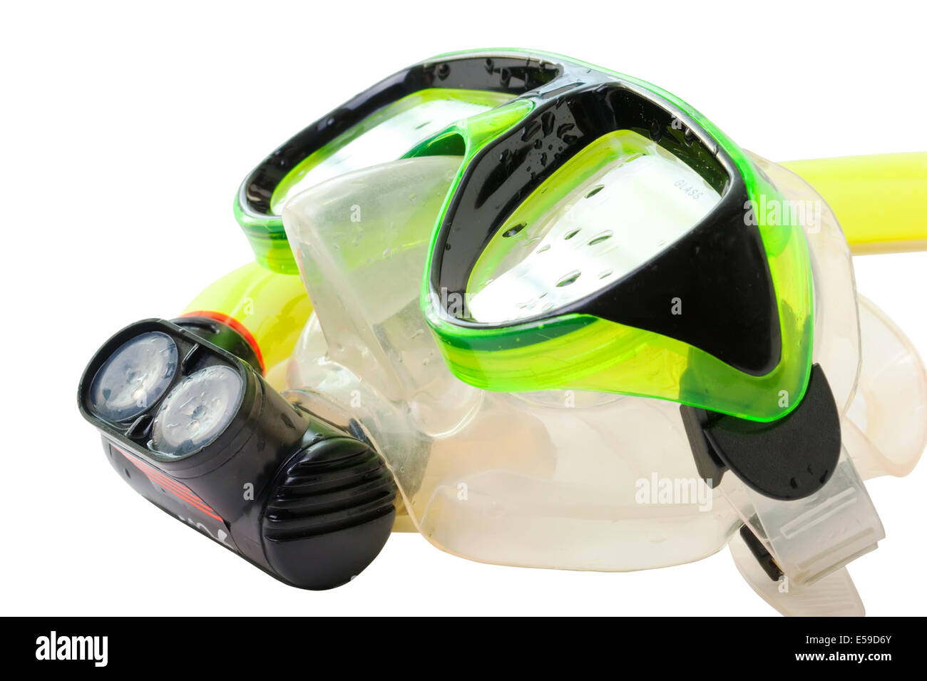 equipment for diving isolated on a white background Stock Photo - Alamy