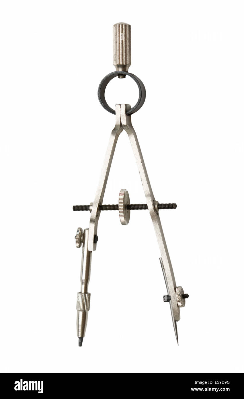 compasses drawing isolated on a white background Stock Photo Alamy