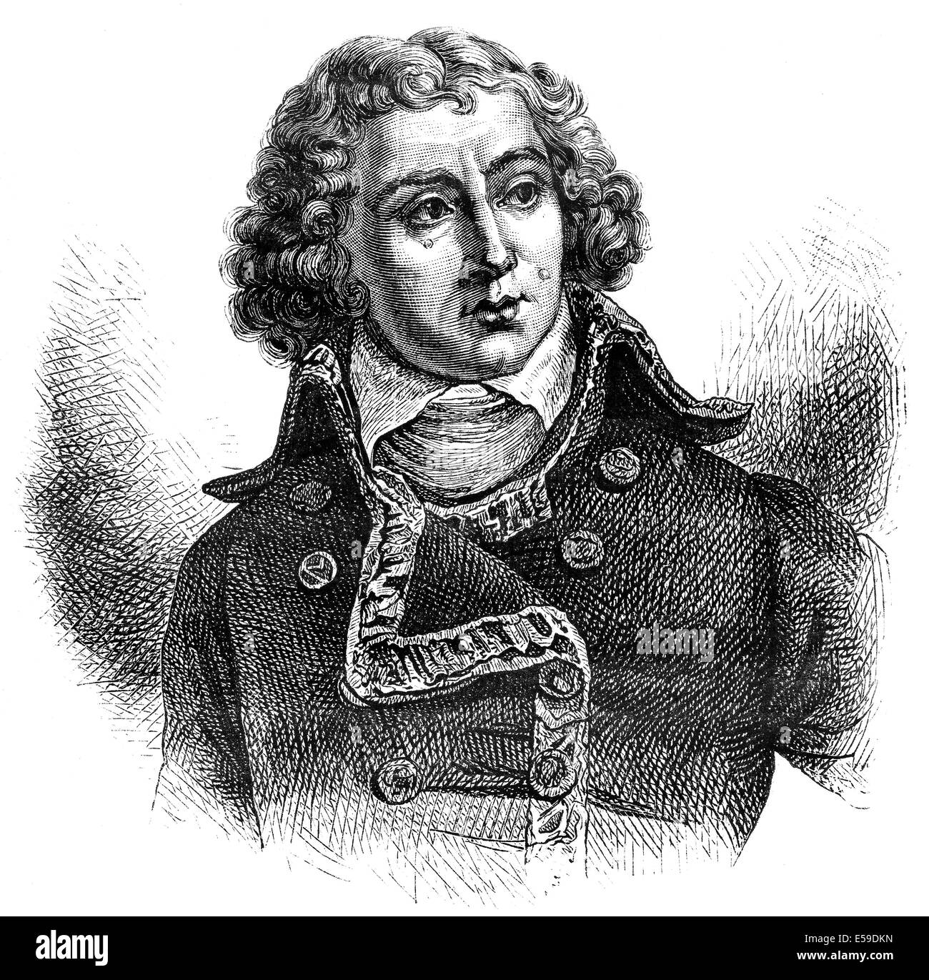 Louis Alexandre Berthier, 1753 - 1815, a Marshal of France, Stock Photo
