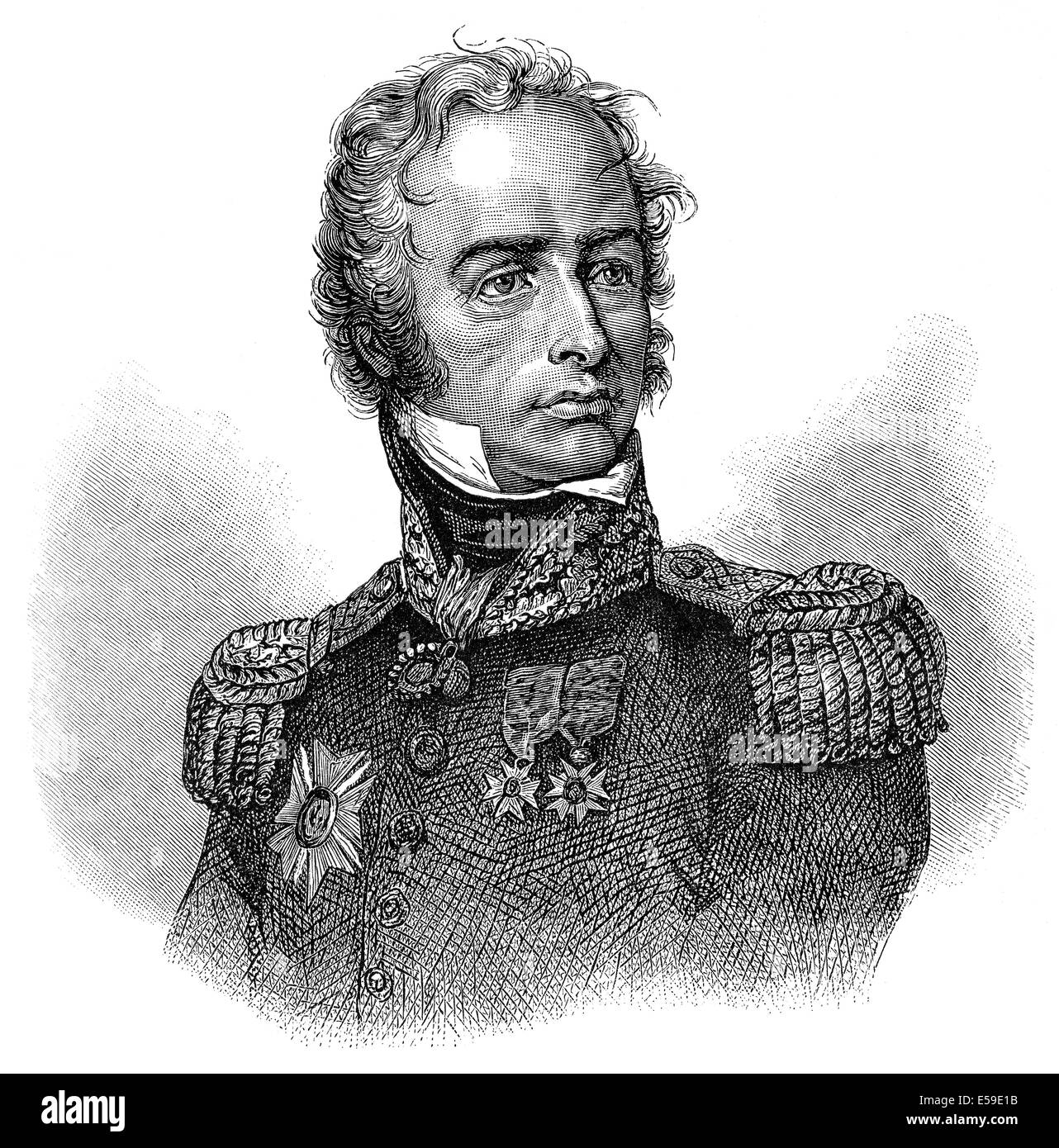 Maximilien Sébastien Foy, 1775-1825, a French military leader, statesman and writer, Maximilien-Sébastien, comte Foy, 1775-1825, Stock Photo