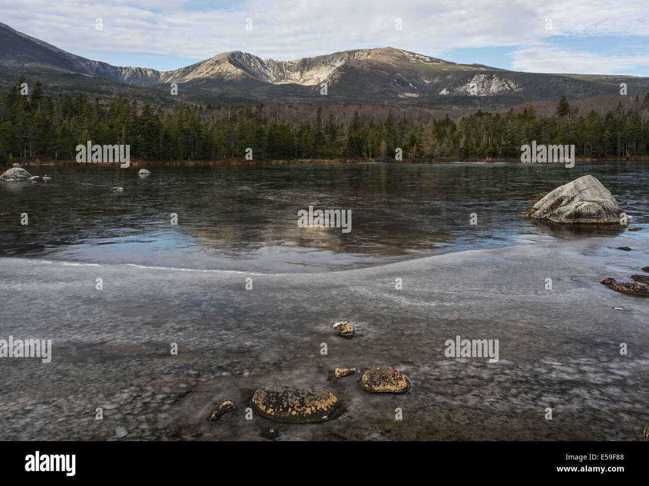 Mt. Katahdin (highest mountain in Maine). Baxter State Park, Maine, USA