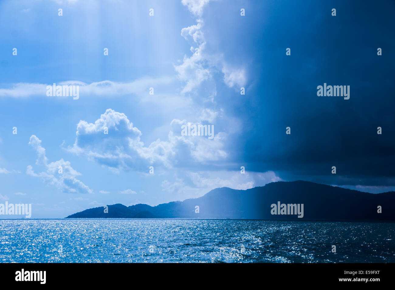 Cloud sky sea blue landscape Stock Photo