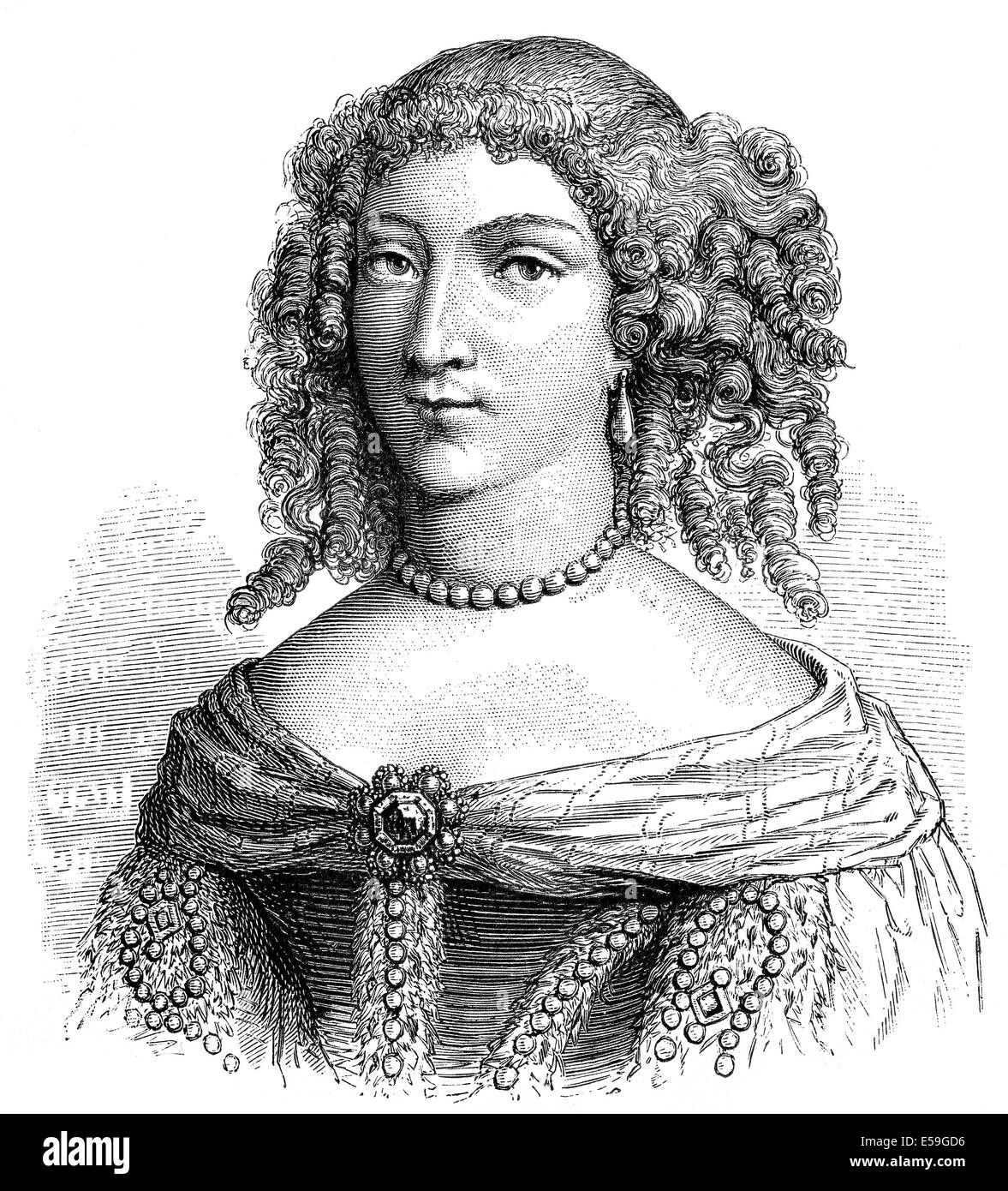 Louise de La Vallière, Françoise Louise de La Baume Le Blanc, Duchess of La Vallière and Duchess of Vaujours 1644-1710, Stock Photo
