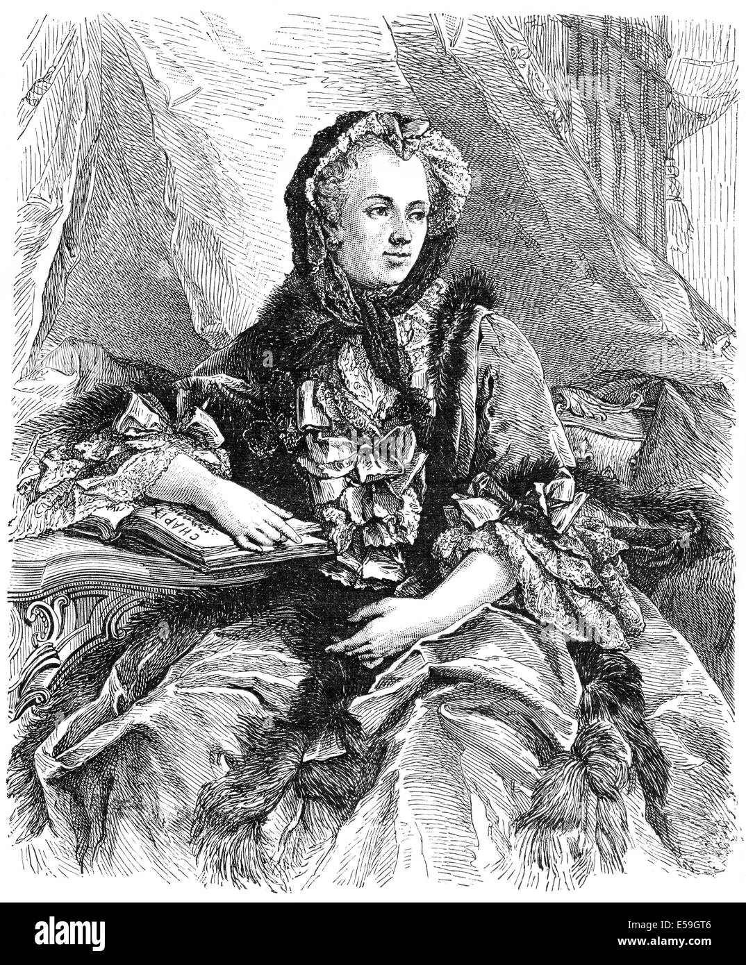 Marie Leszczyńska or Marie Leczinska, born Maria Karolina Zofia Felicja ...