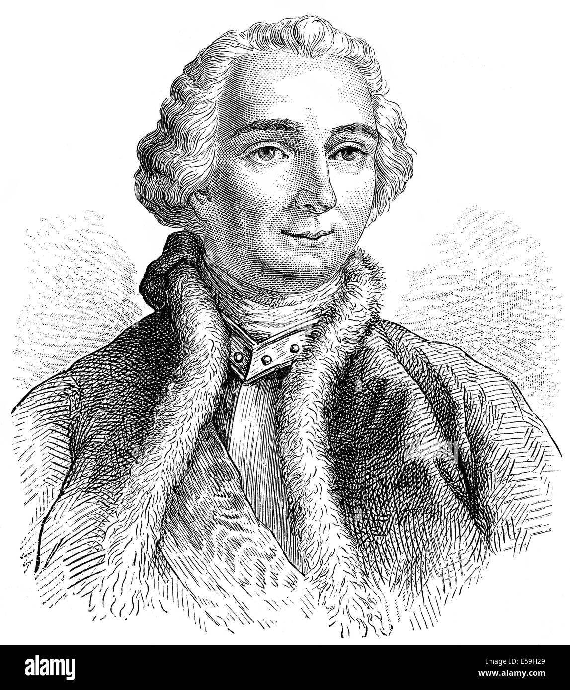 Louis-Joseph de Montcalm-Gozon, Marquis de Saint-Veran, 1712-1759, a French soldier, commander of the forces in North America Stock Photo
