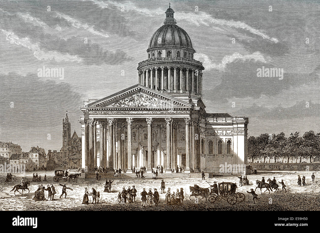 The Panthéon, church St. Genevieve and mausoleum Paris, France, 18th ...