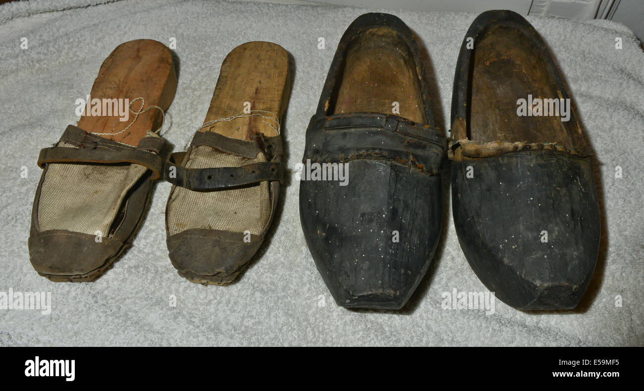 Inmate Clogs Picture By:Jules Annan Picture Shows:Well worn homemade clogs used by ...