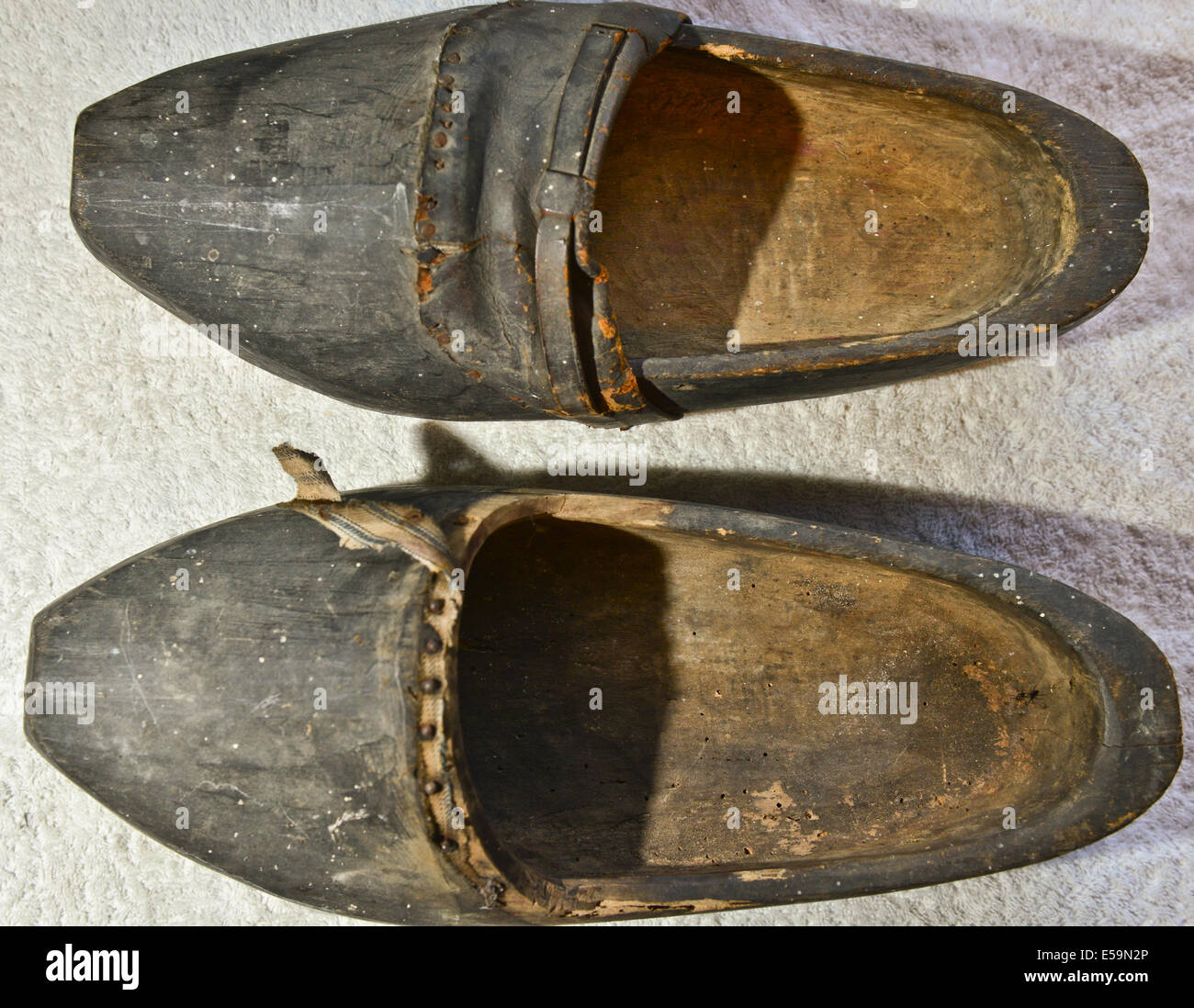 Inmate Clogs Picture By:Jules Annan Picture Shows:Well worn homemade clogs used by ...
