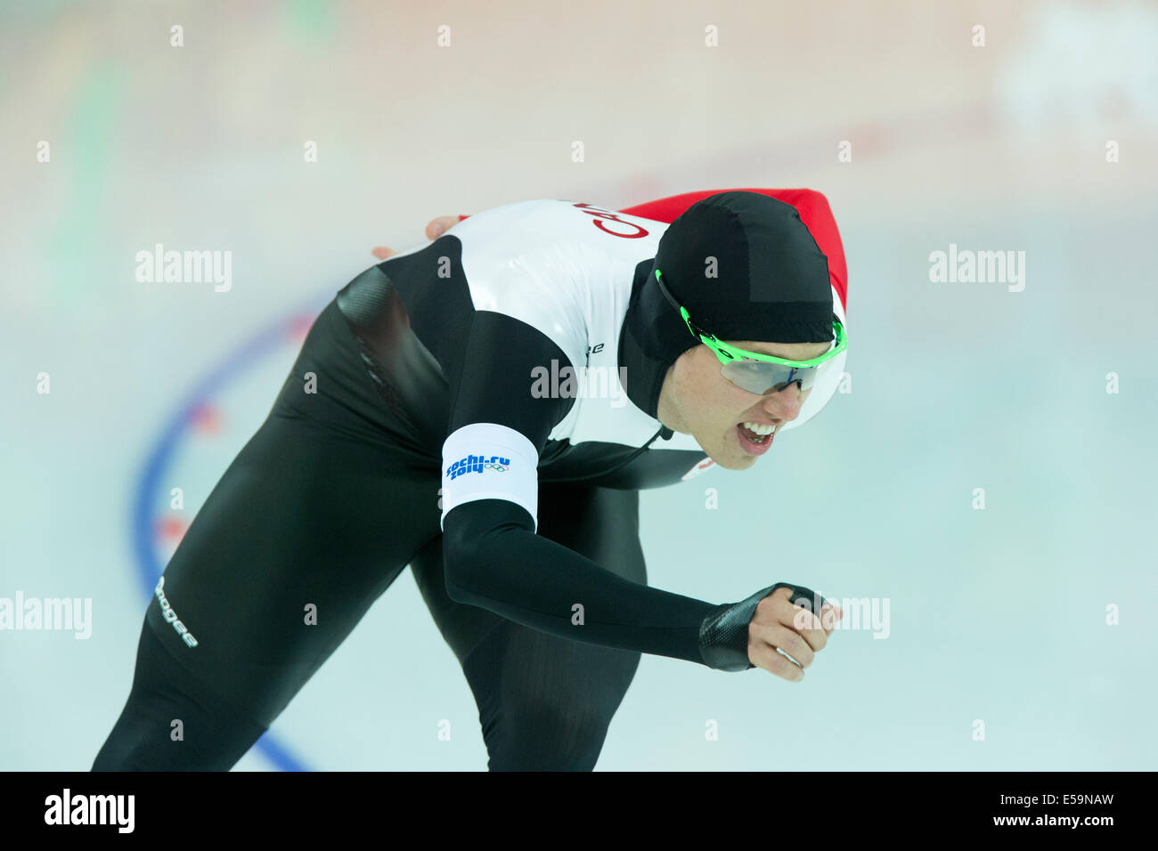 Mathieu Giroux (CAN) competing in Men's 5000m Speed Skating at the