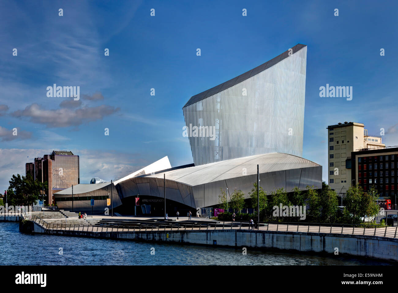 The Imperial War Museum North, Salford Quays, Manchester, England Stock ...