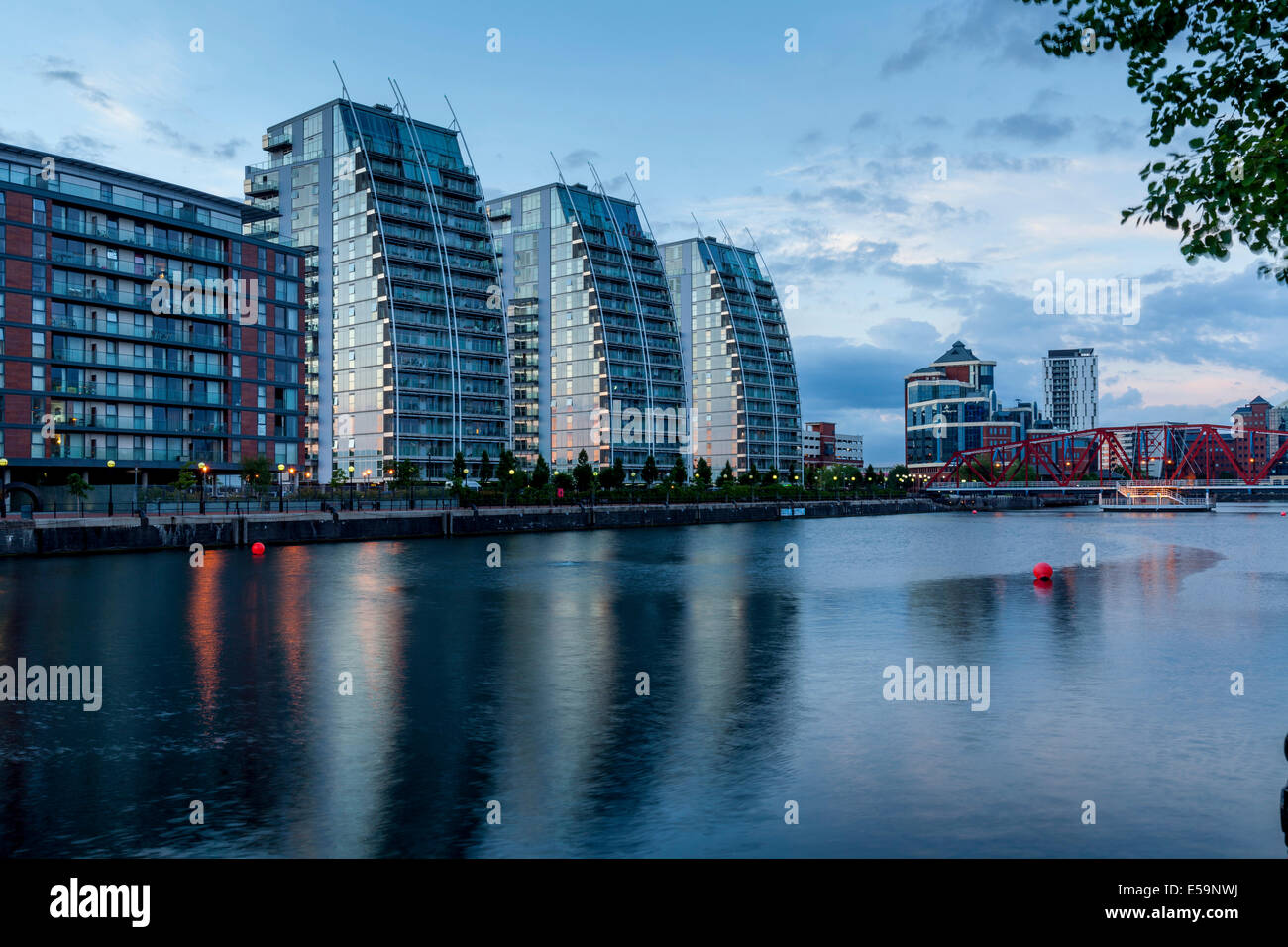 The NV Buildings, Huron Basin, Salford Quays, Manchester, England Stock