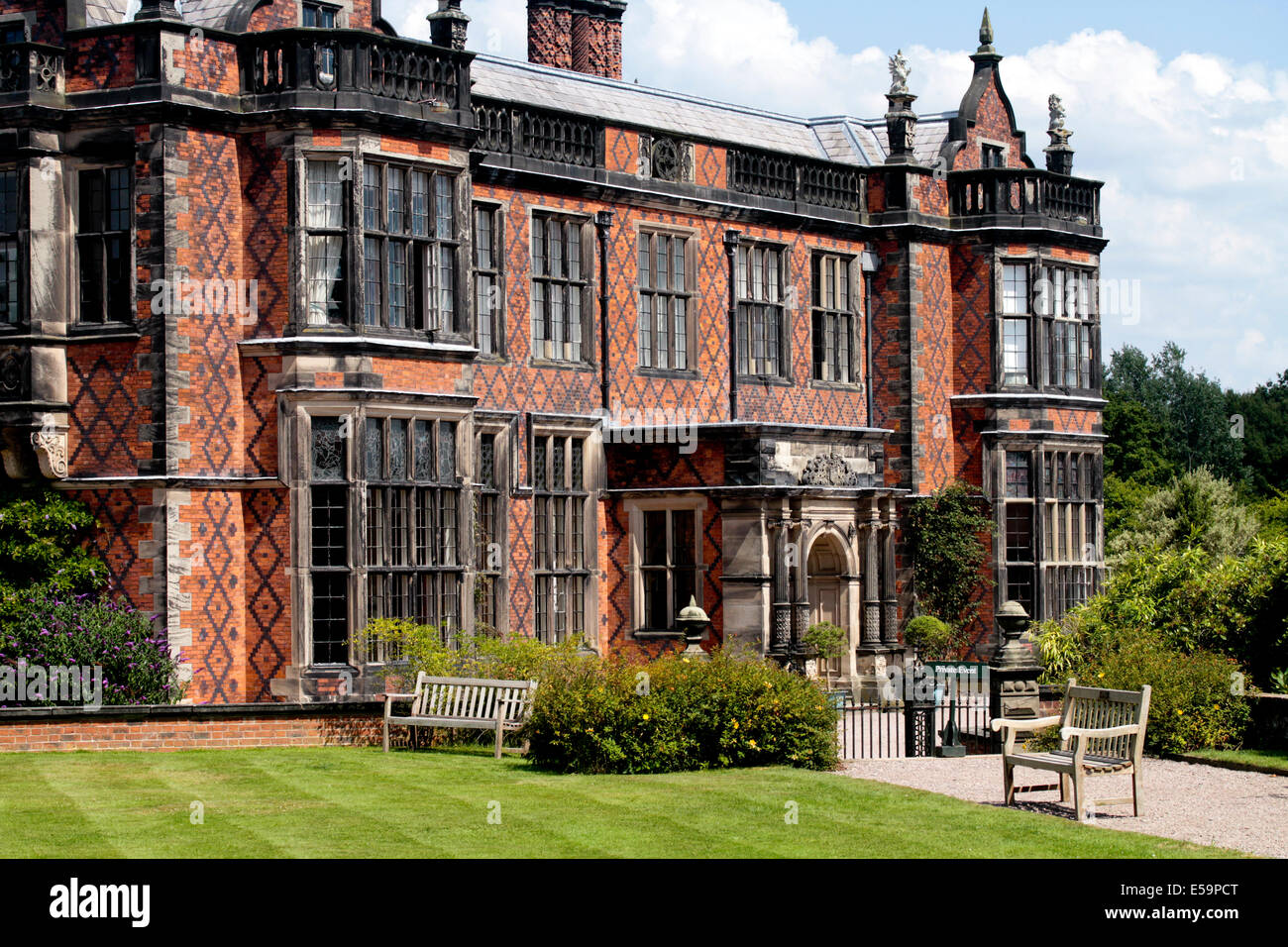 Arley Hall is a country house in the village of Arley, Cheshire, England, Stock Photo