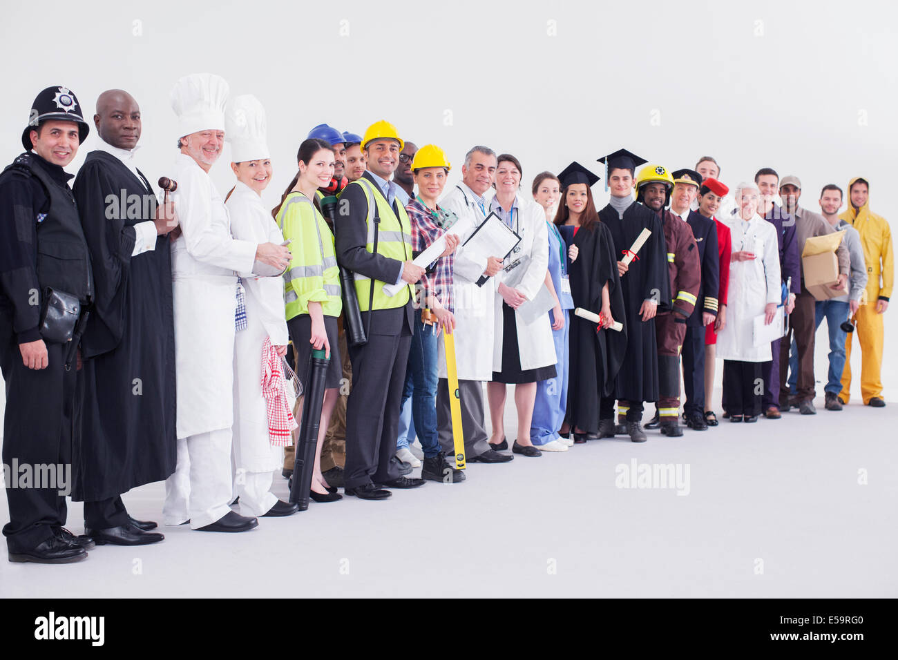 Portrait of diverse workers Stock Photo
