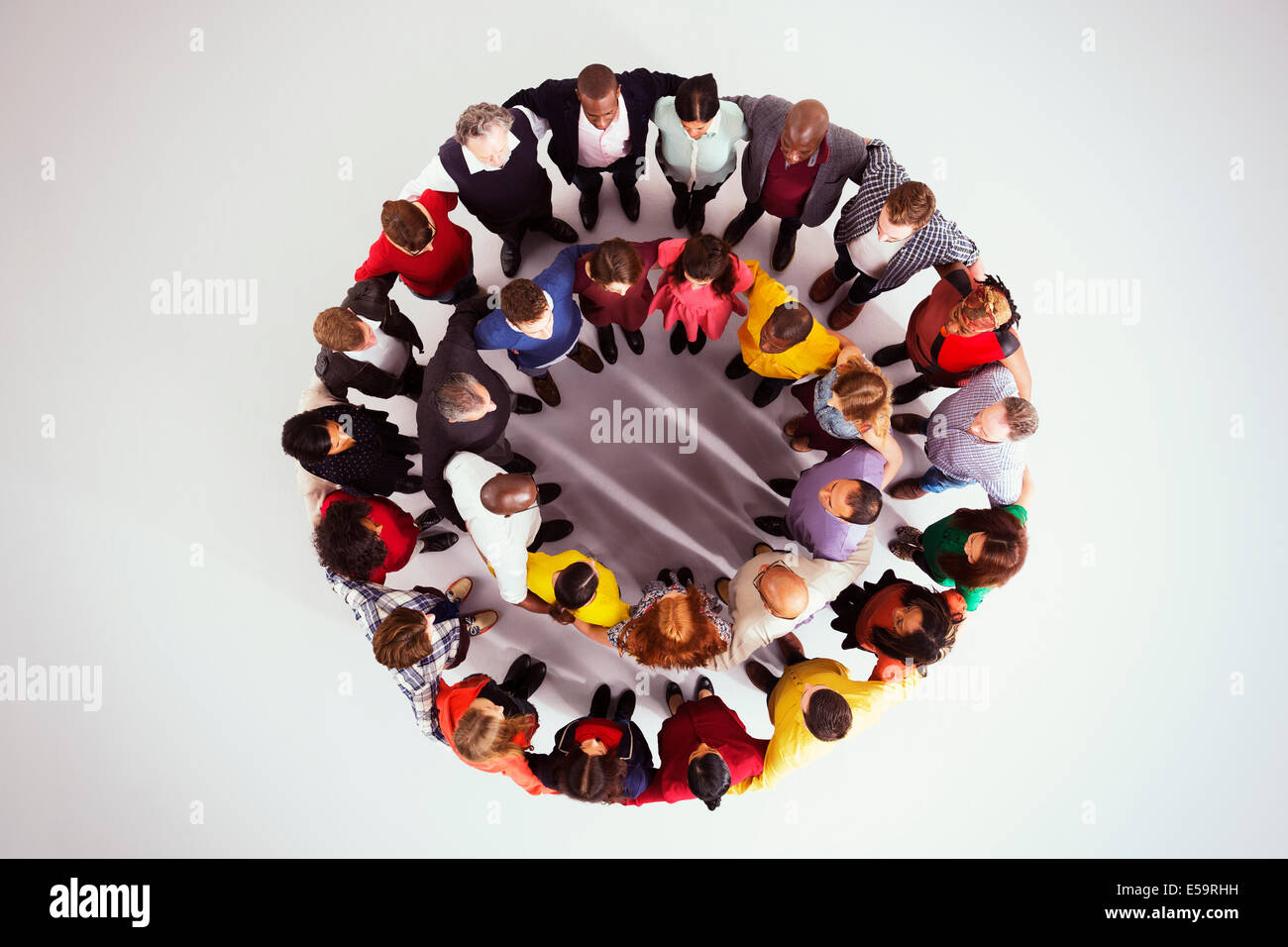 Business people in circle Stock Photo