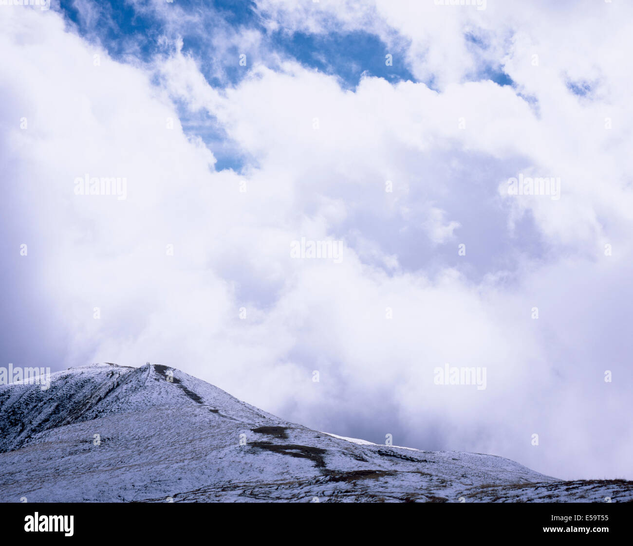 Cloud and snow The Maurerkogel from The Schmittenhohe above Zell am See Pinzgau Salzbergerland Austria Stock Photo