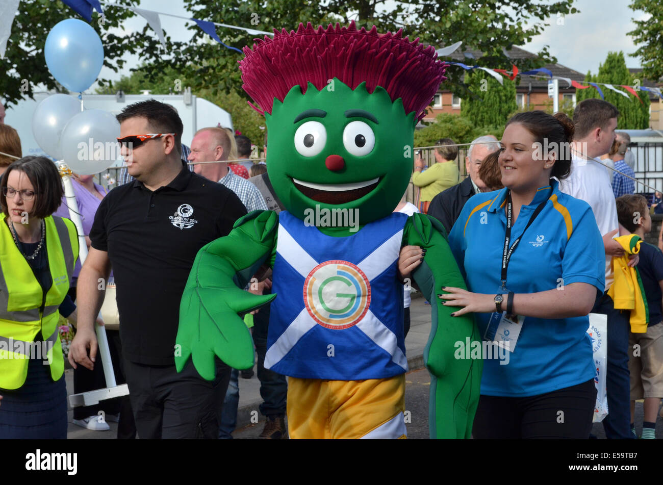 Clyde visiting St Margaret's Hospice in Whitecrook, Clydebank for the