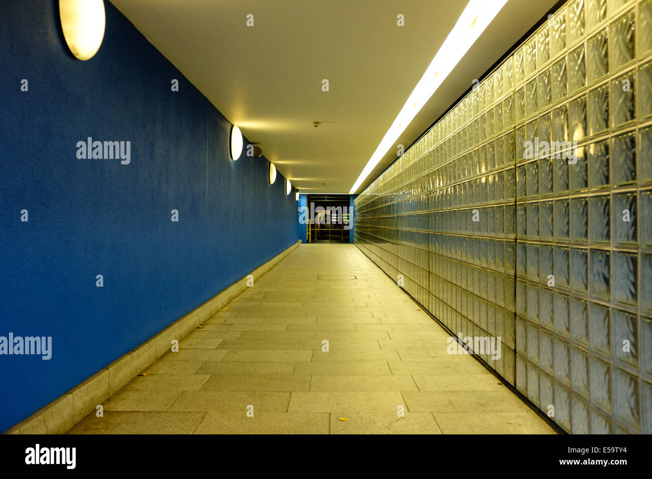 A car park passage at the Mailbox in Birmingham Stock Photo Alamy