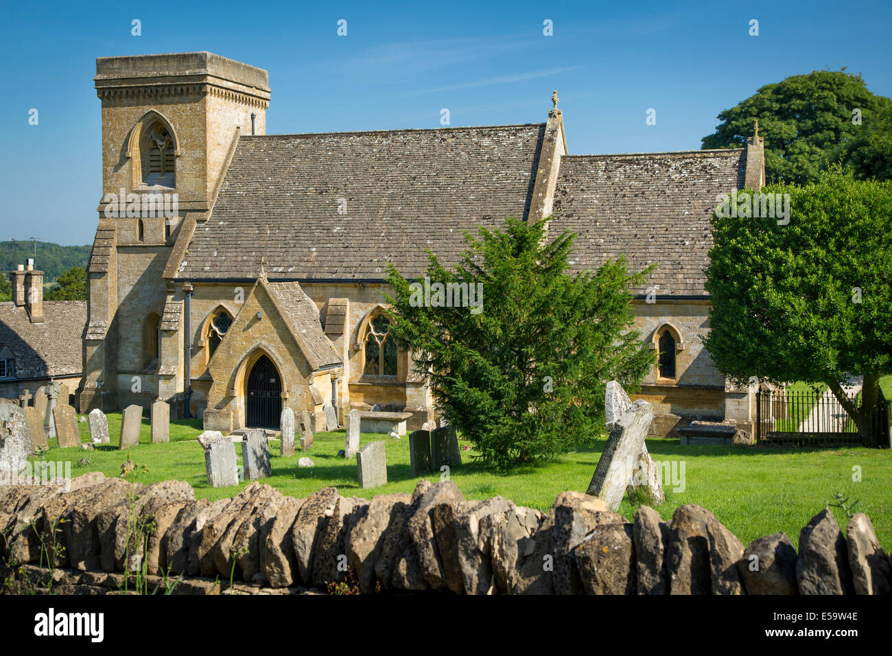 Saint Barnabas Church, Snowshill, the Cotswolds, Gloucestershire, England Stock Photo