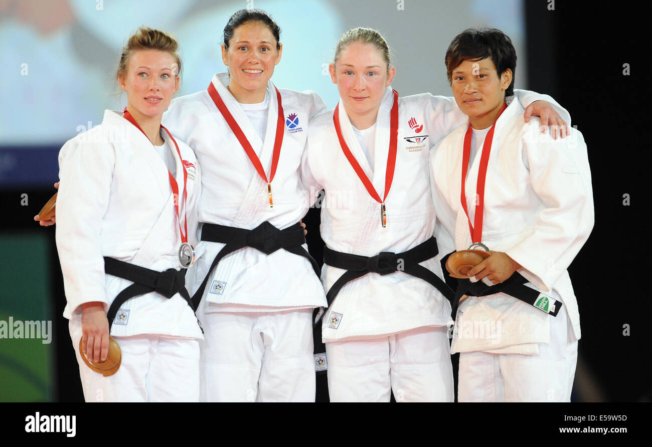 KELLY EDWARDS LOUISE RENICKS WOMEN'S JUDO SECC GLASGOW SCOTLAND 24 July 2014 Stock Photo