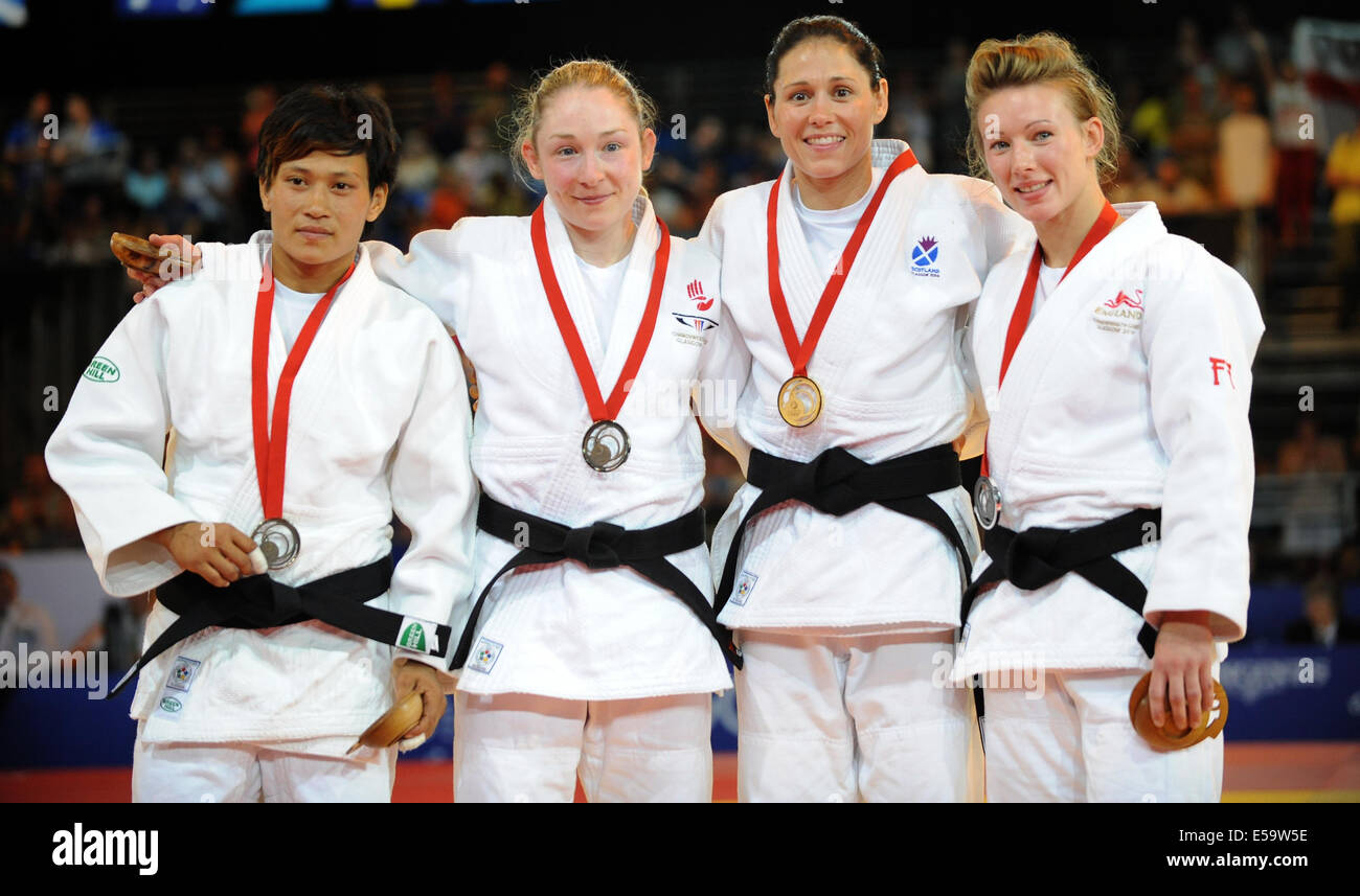 KALPANA THOUDAM LISA KEARNEY WOMEN'S JUDO SECC GLASGOW SCOTLAND 24 July 2014 Stock Photo